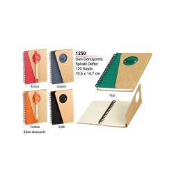 Geri Dönüşümlü Spiralli Defter 1250