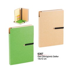 Geri Dönüşümlü Lastikli Defter 6367