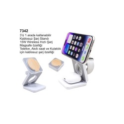 Katlanabilir Kablosuz Şarj Standı 7342
