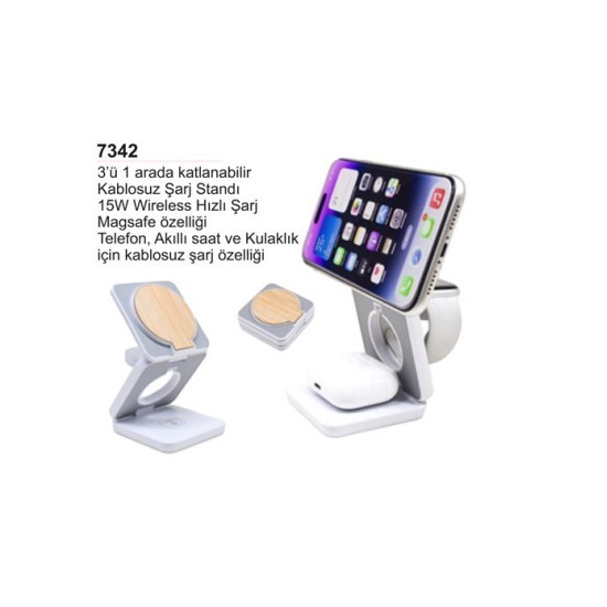 Katlanabilir Kablosuz Şarj Standı 7342